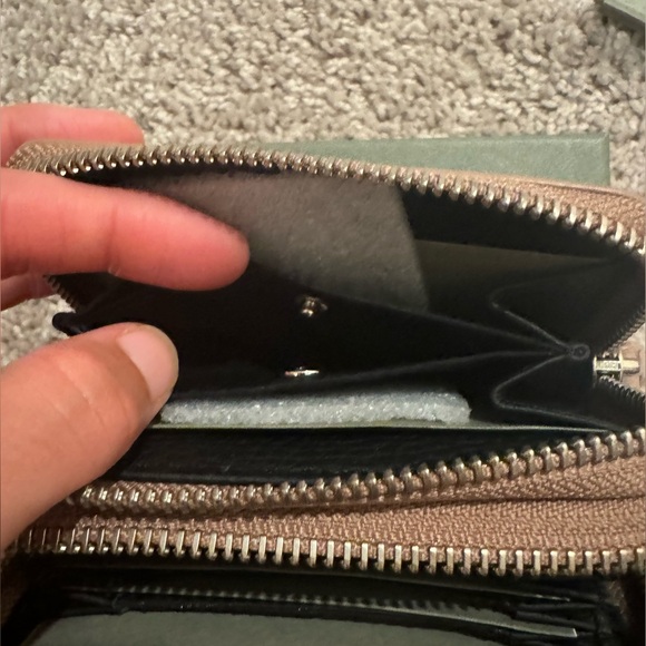 AllSaints Fetch Blush Pink Zipped Wallet / Cardholder - Picture 7 of 8